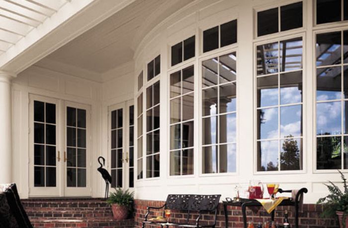 exterior view of a home's windows and doors